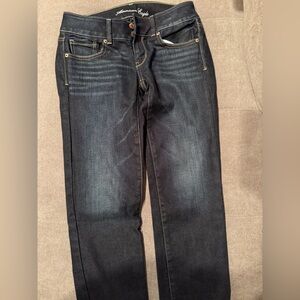 American Eagle Outfitters Women's Dark Blue Artist Jeans